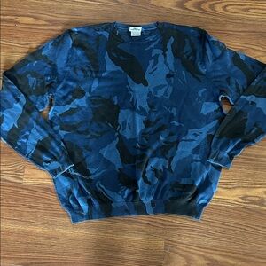 LACOSTE Mens Size XL (UK 7) Multicolor Abstract Long Sleeve Pullover Shirt